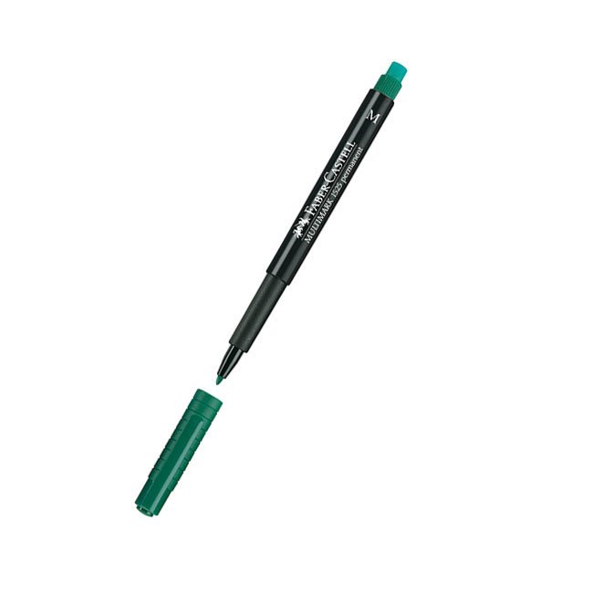 Перманентен тънкописец Faber-Castell OHP M Зелен