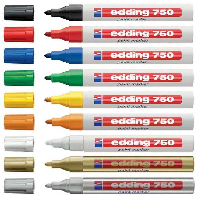 Paint маркер Edding 750 Объл връх Черен - Image 2